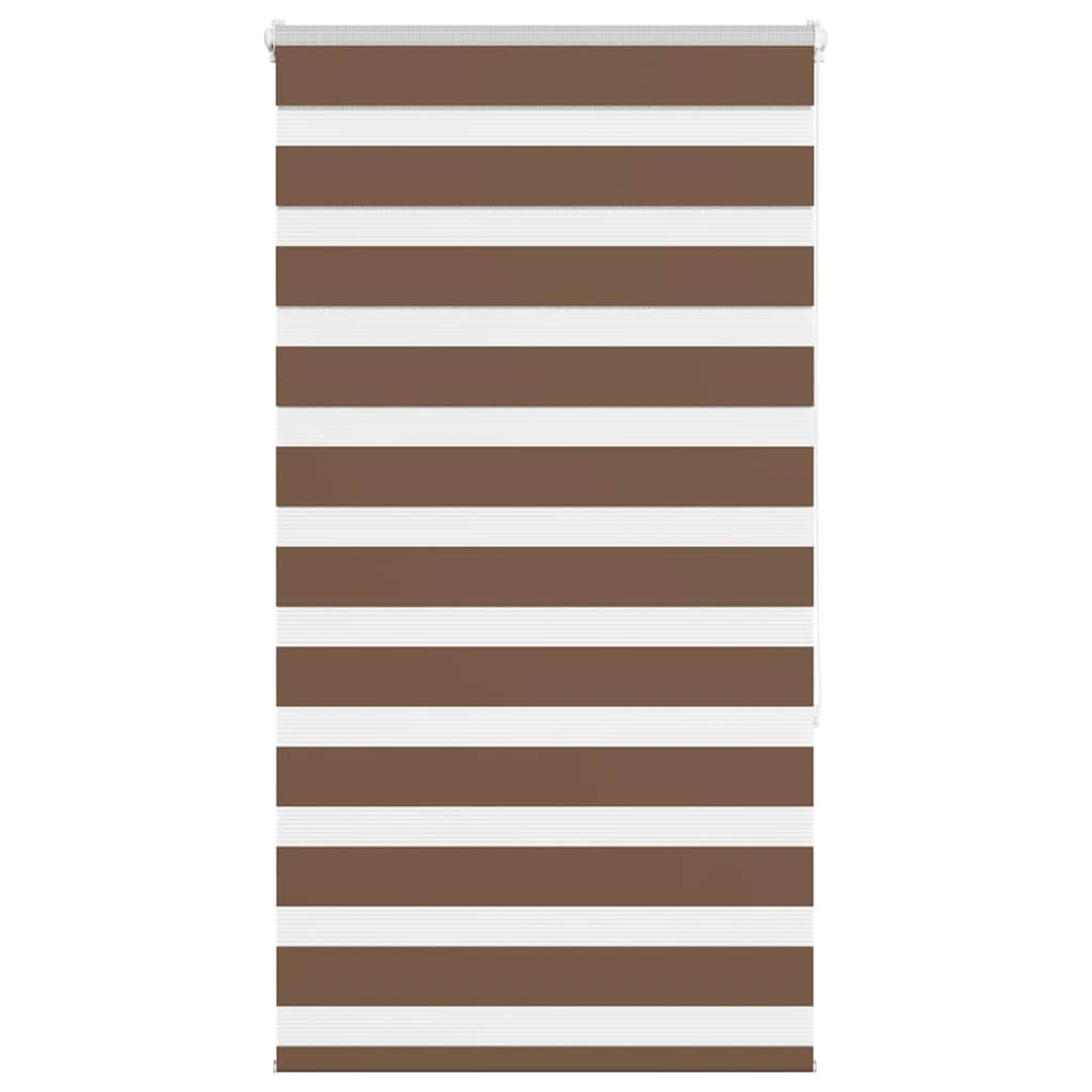 vidaXL Zebra Blind Brown 90x150 cm Fabric Width 85.9 cm Polyester