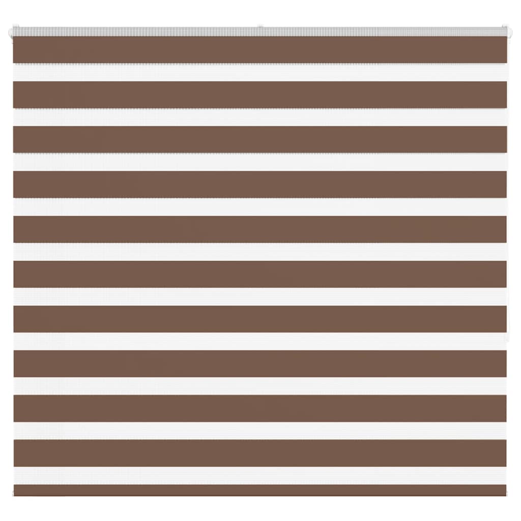 vidaXL Zebra Blind Brown 160x150 cm Fabric Width 155.9 cm Polyester