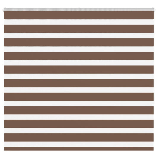 vidaXL Zebra Blind Brown 160x150 cm Fabric Width 155.9 cm Polyester