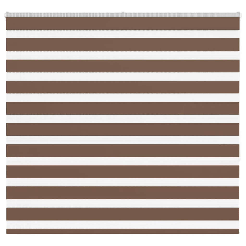 vidaXL Zebra Blind Brown 165x150 cm Fabric Width 160.9 cm Polyester