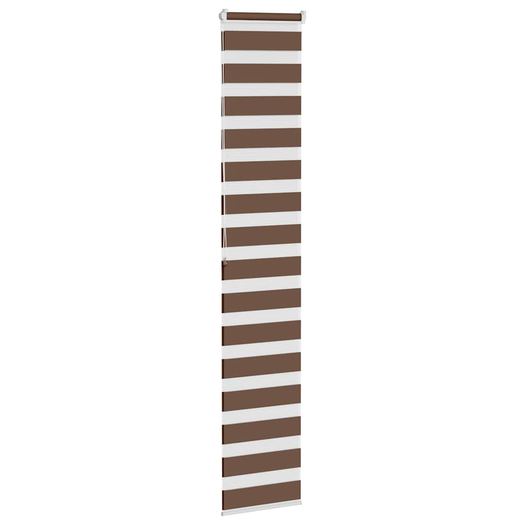 vidaXL Zebra Blind Brown 40x200 cm Fabric Width 35.9 cm Polyester