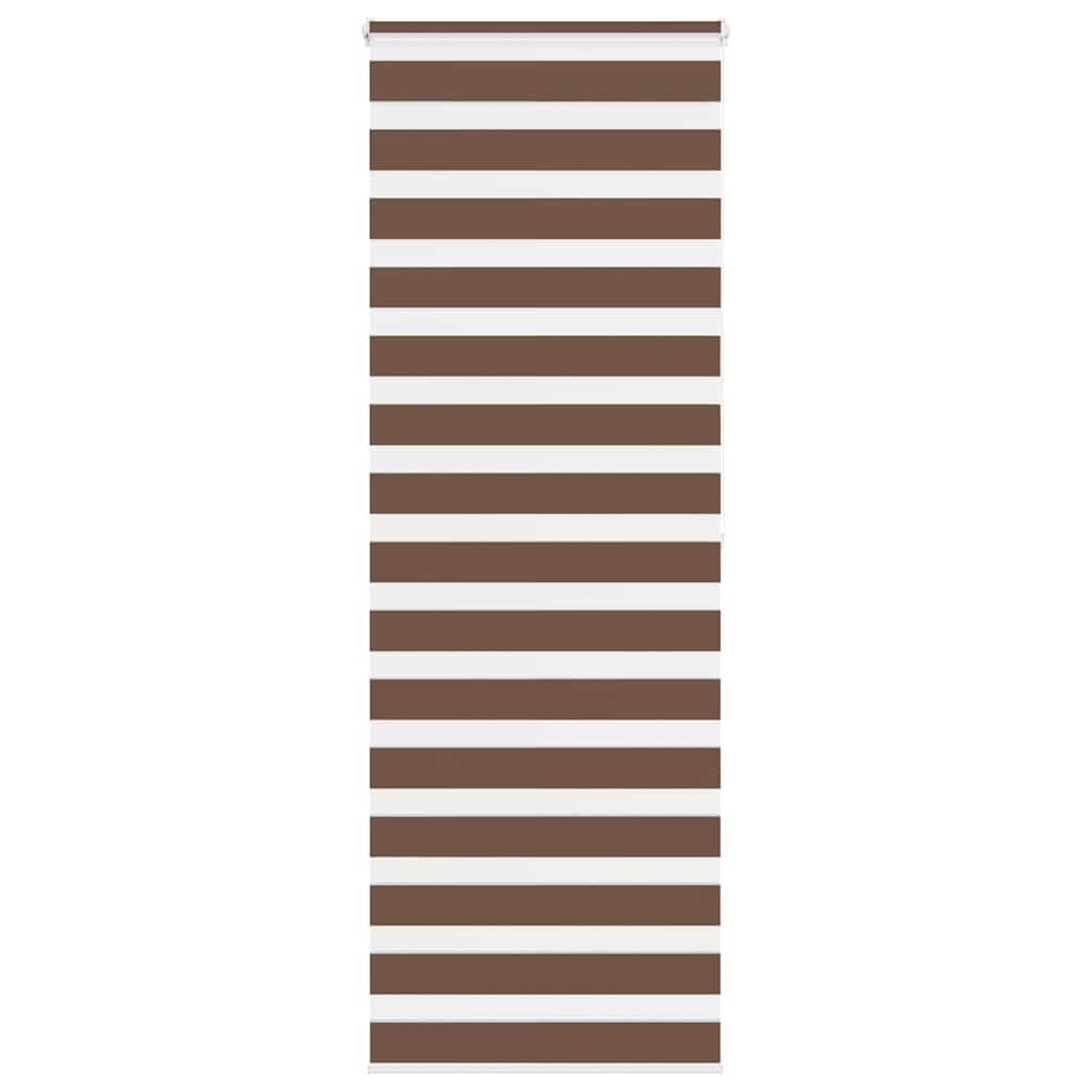 vidaXL Zebra Blind Brown 70x200 cm Fabric Width 65.9 cm Polyester