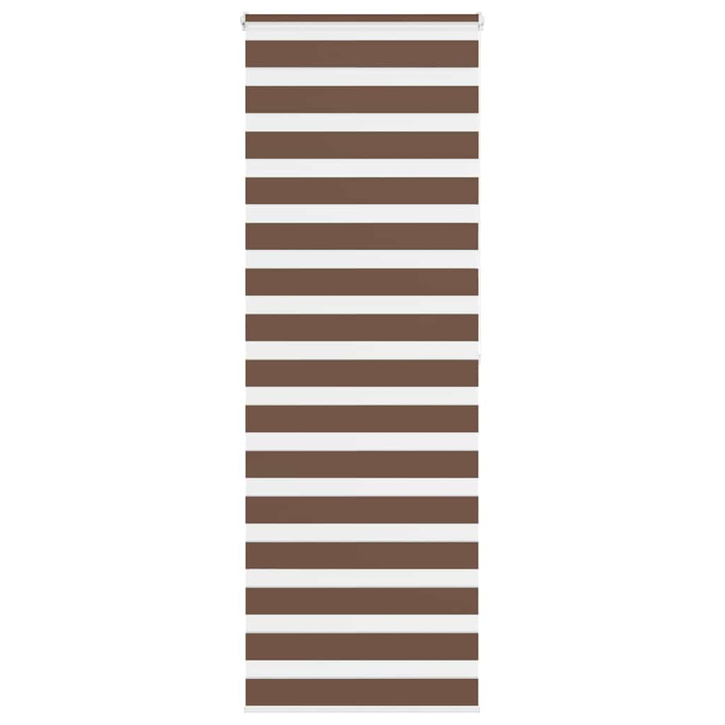 vidaXL Zebra Blind Brown 90x200 cm Fabric Width 85.9 cm Polyester