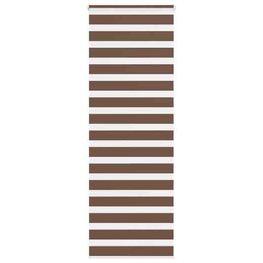 vidaXL Zebra Blind Brown 90x200 cm Fabric Width 85.9 cm Polyester