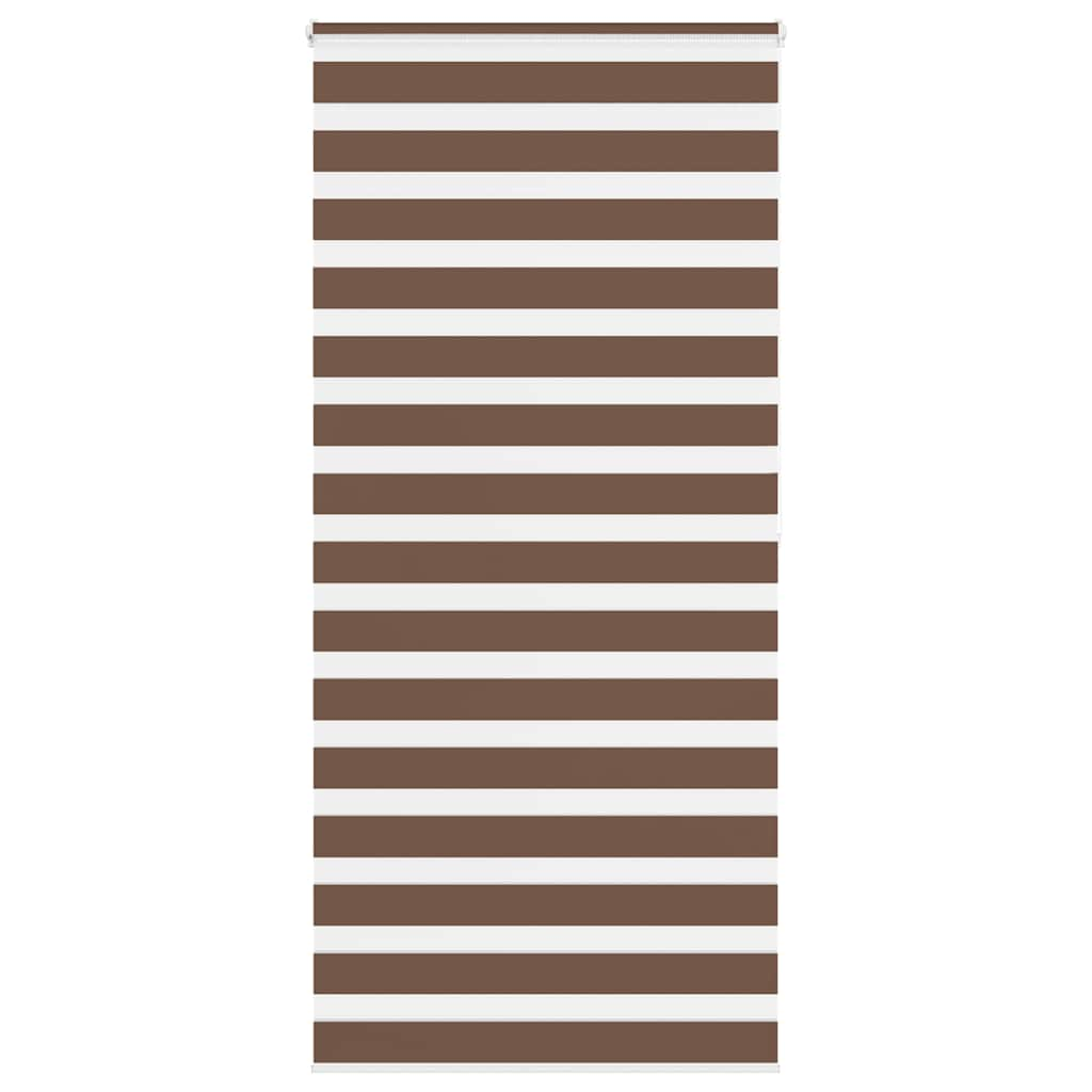 vidaXL Zebra Blind Brown 100x200 cm Fabric Width 95.9 cm Polyester