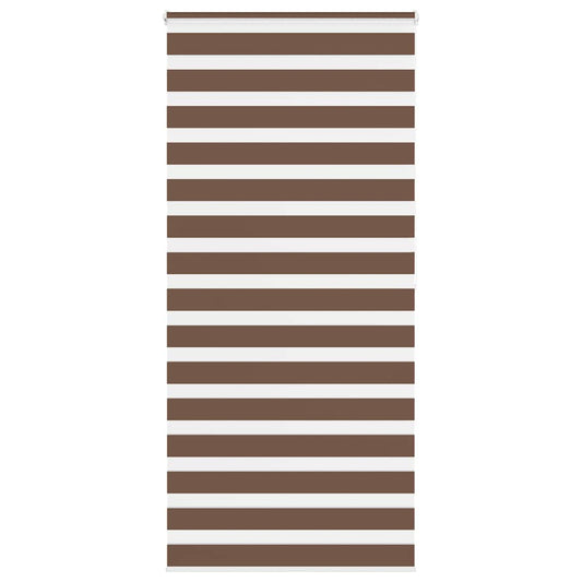 vidaXL Zebra Blind Brown 100x200 cm Fabric Width 95.9 cm Polyester