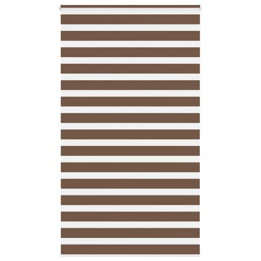 vidaXL Zebra Blind Brown 120x200 cm Fabric Width 115.9 cm Polyester