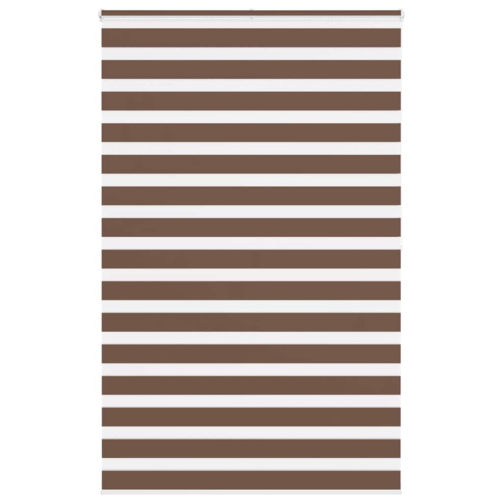 vidaXL Zebra Blind Brown 150x200 cm Fabric Width 145.9 cm Polyester