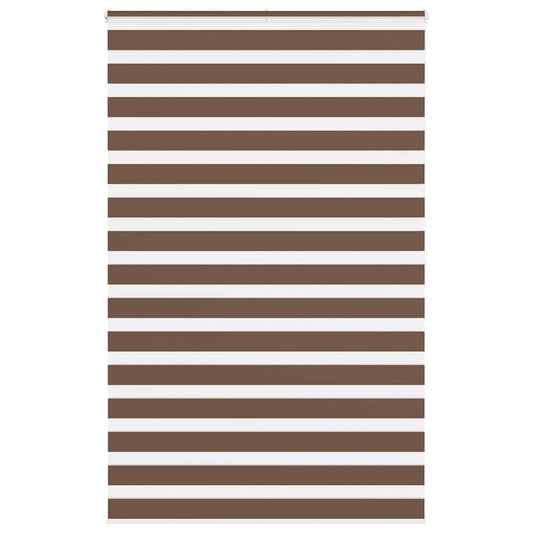 vidaXL Zebra Blind Brown 150x200 cm Fabric Width 145.9 cm Polyester