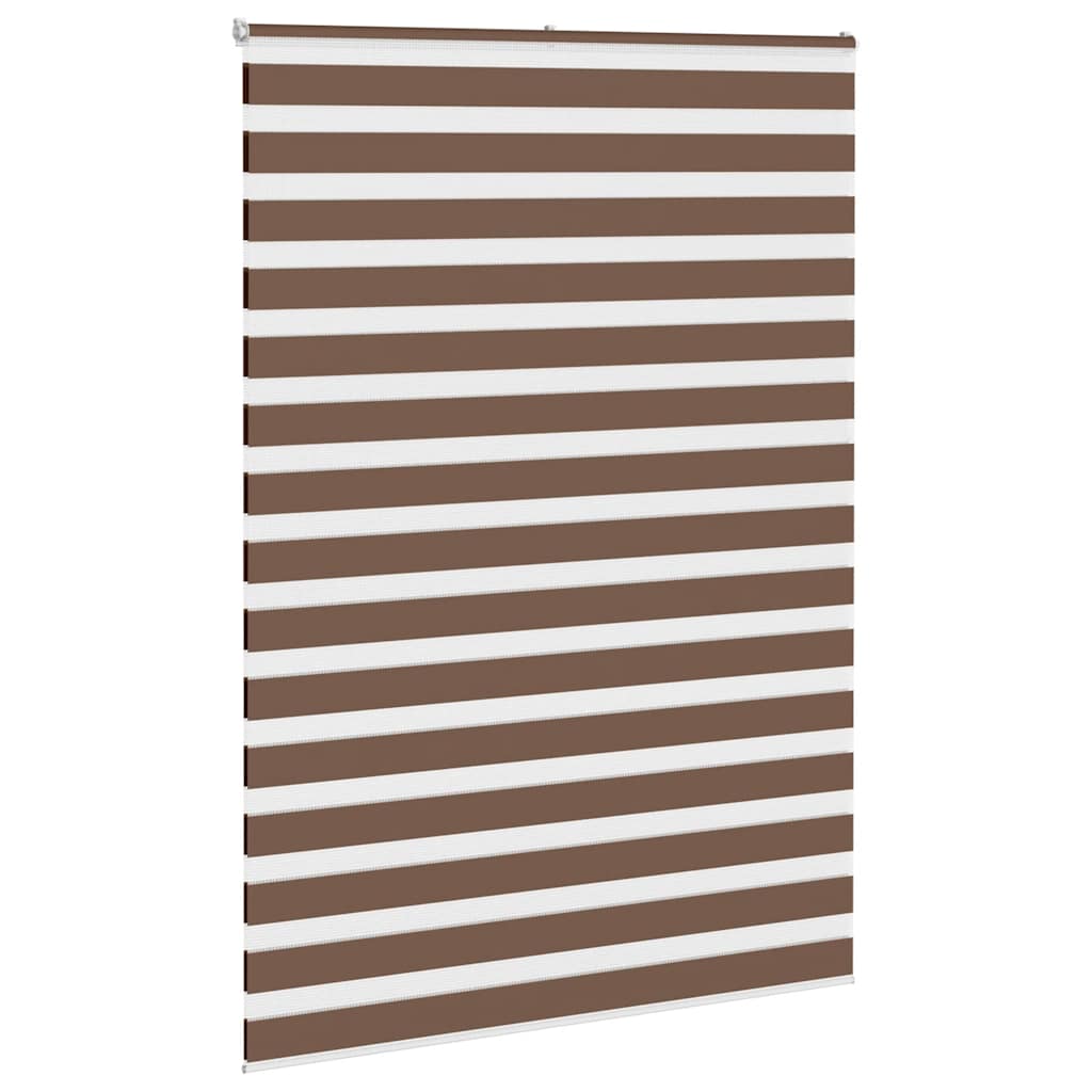 vidaXL Zebra Blind Brown 155x200 cm Fabric Width 150.9 cm Polyester