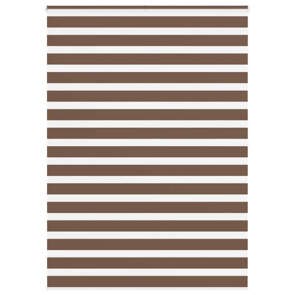 vidaXL Zebra Blind Brown 160x200 cm Fabric Width 155.9 cm Polyester