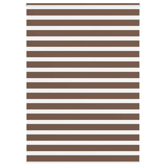 vidaXL Zebra Blind Brown 160x200 cm Fabric Width 155.9 cm Polyester