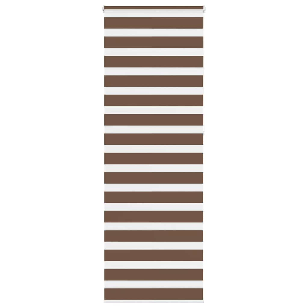 vidaXL Zebra Blind Brown 70x230 cm Fabric Width 65.9 cm Polyester