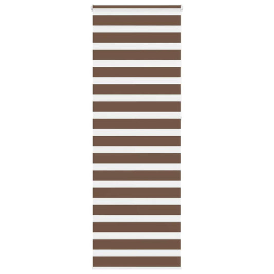 vidaXL Zebra Blind Brown 70x230 cm Fabric Width 65.9 cm Polyester