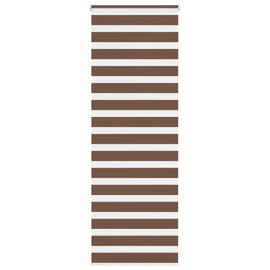 vidaXL Zebra Blind Brown 85x230 cm Fabric Width 80.9 cm Polyester