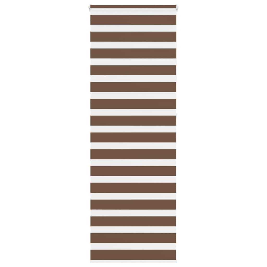 vidaXL Zebra Blind Brown 90x230 cm Fabric Width 85.9 cm Polyester