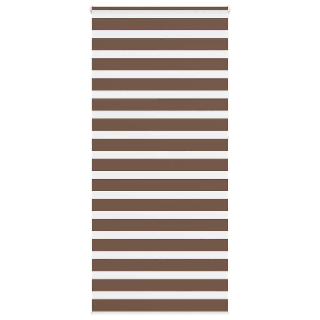 vidaXL Zebra Blind Brown 95x230 cm Fabric Width 90.9 cm Polyester