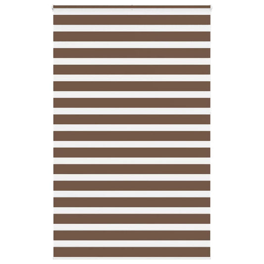 vidaXL Zebra Blind Brown 145x230 cm Fabric Width 140.9 cm Polyester