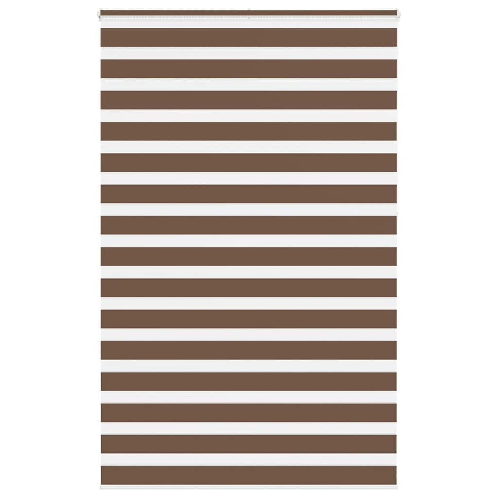 vidaXL Zebra Blind Brown 150x230 cm Fabric Width 145.9 cm Polyester