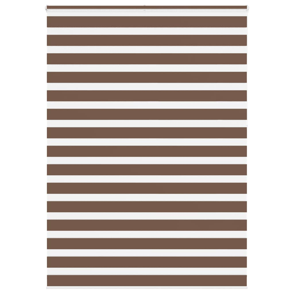 vidaXL Zebra Blind Brown 165x230 cm Fabric Width 160.9 cm Polyester