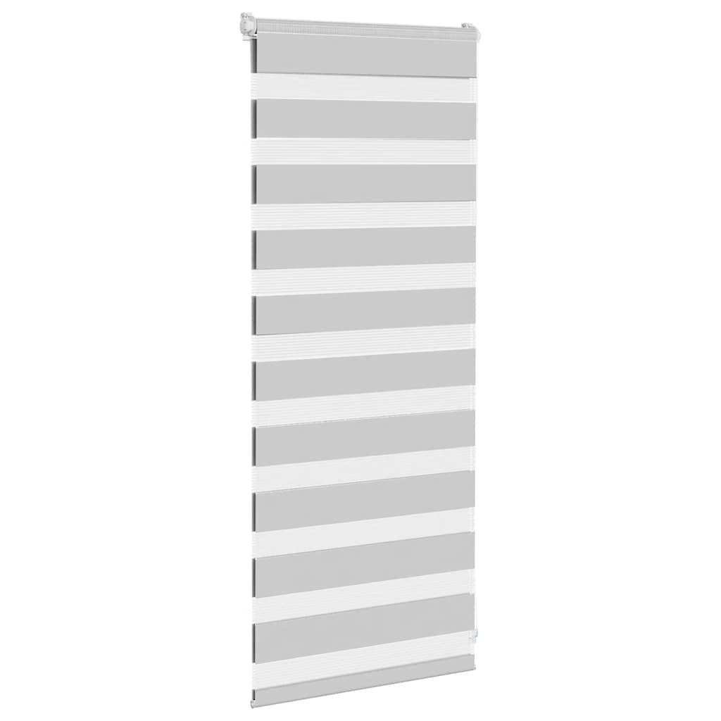 vidaXL Zebra Blind Light Grey 60x100 cm Fabric Width 55.9 cm Polyester