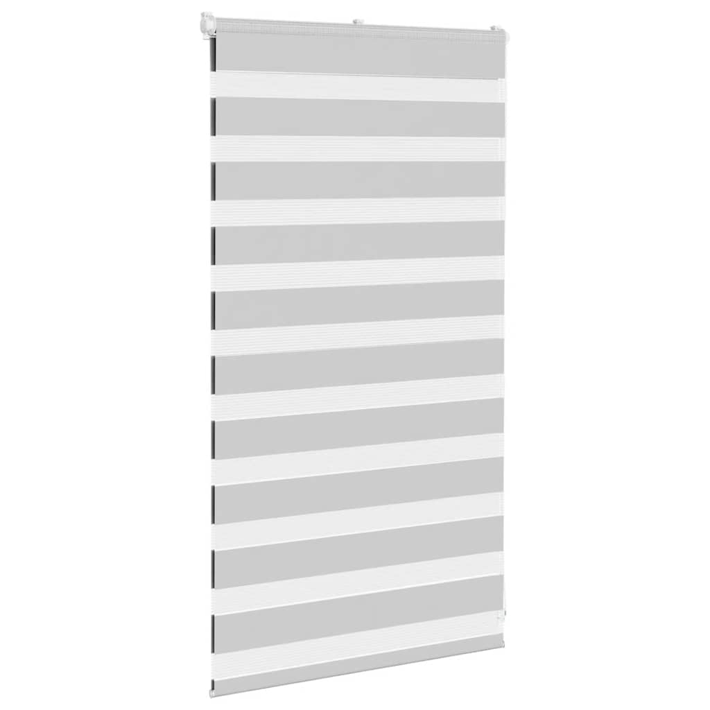 vidaXL Zebra Blind Light Grey 70x100 cm Fabric Width 65.9 cm Polyester