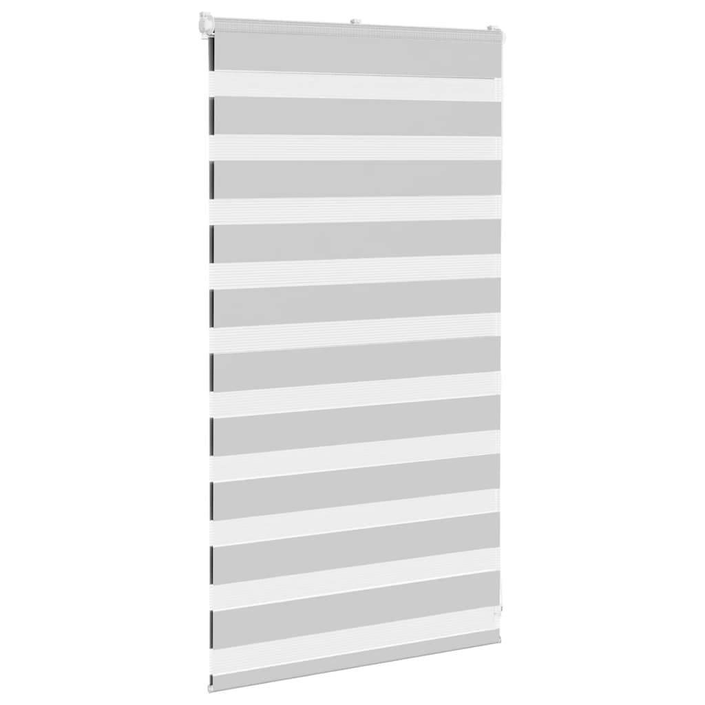 vidaXL Zebra Blind Light Grey 75x100 cm Fabric Width 70.9 cm Polyester