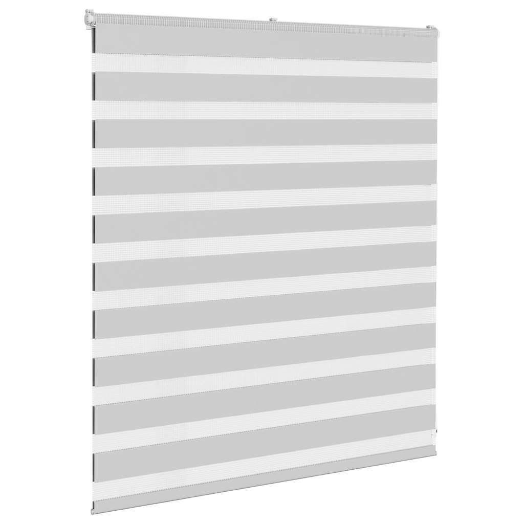 vidaXL Zebra Blind Light Grey 120x100 cm Fabric Width 115.9 cm Polyester