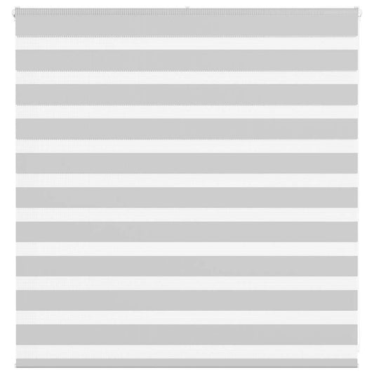 vidaXL Zebra Blind Light Grey 140x100 cm Fabric Width 135.9 cm Polyester