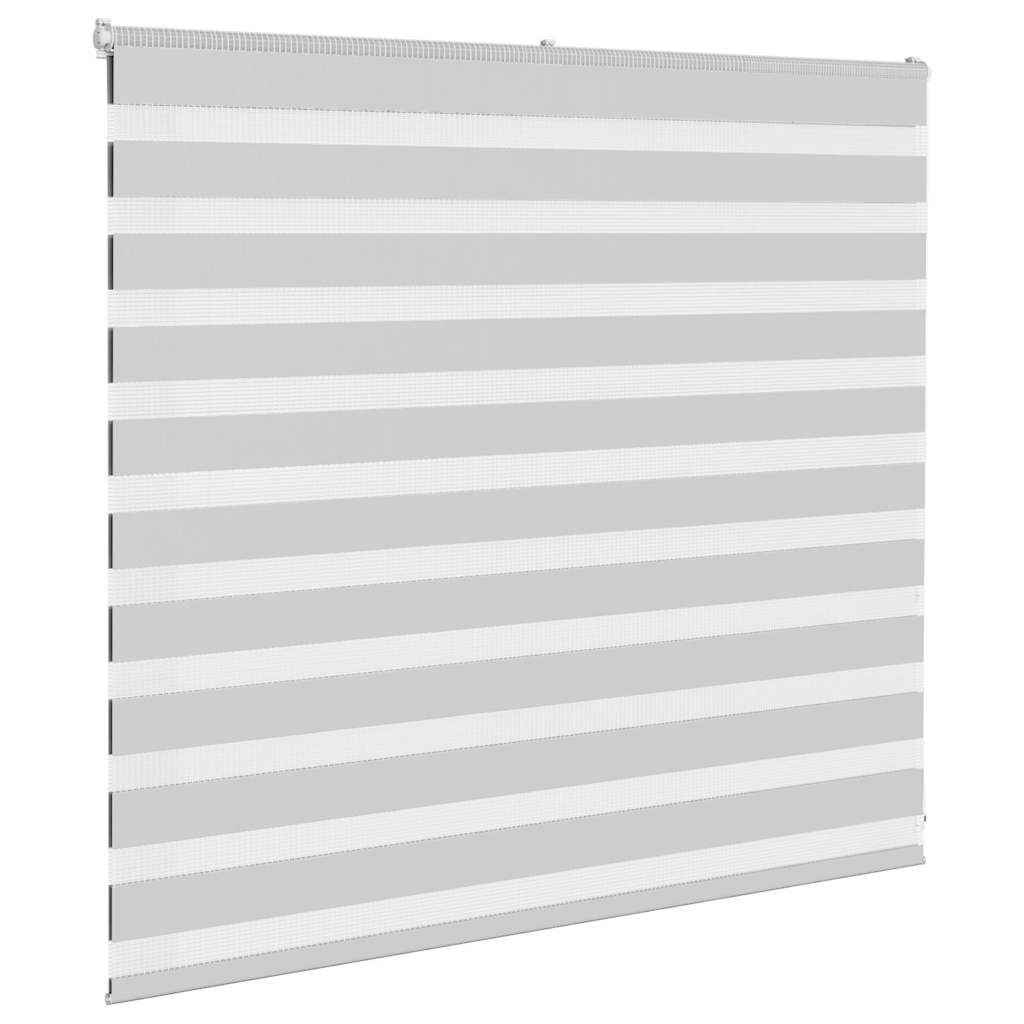 vidaXL Zebra Blind Light Grey 155x100 cm Fabric Width 150.9 cm Polyester