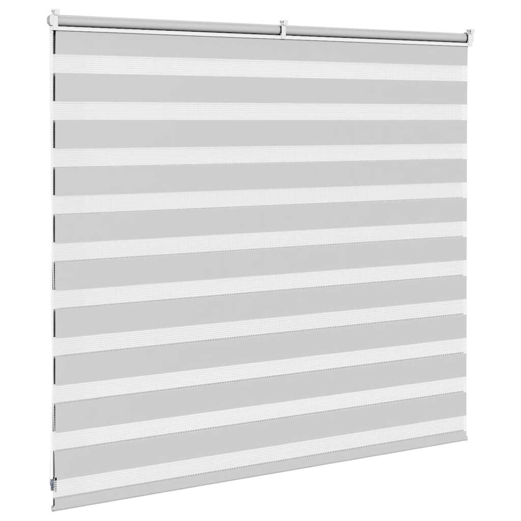 vidaXL Zebra Blind Light Grey 160x100 cm Fabric Width 155.9 cm Polyester