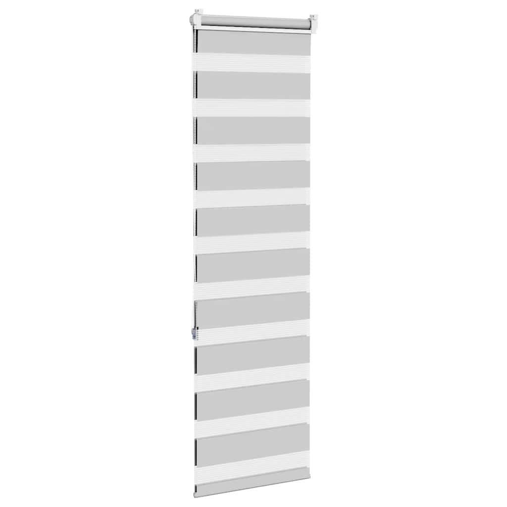 vidaXL Zebra Blind Light Grey 45x150 cm Fabric Width 40.9 cm Polyester