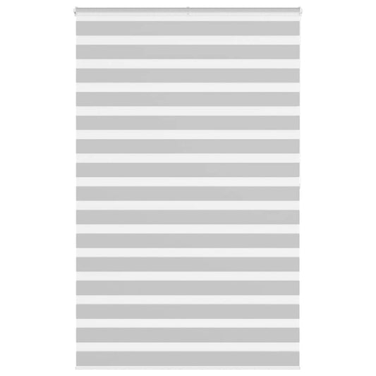 vidaXL Zebra Blind Light Grey 145x200 cm Fabric Width 140.9 cm Polyester