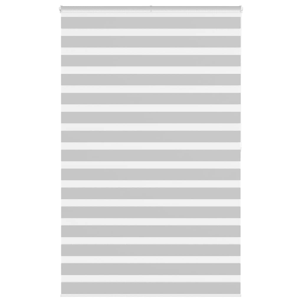 vidaXL Zebra Blind Light Grey 150x200 cm Fabric Width 145.9 cm Polyester