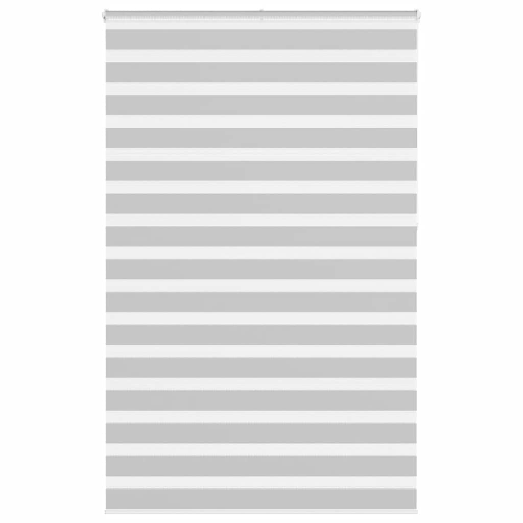 vidaXL Zebra Blind Light Grey 140x230 cm Fabric Width 135.9 cm Polyester