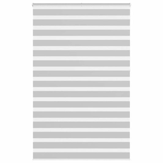 vidaXL Zebra Blind Light Grey 140x230 cm Fabric Width 135.9 cm Polyester