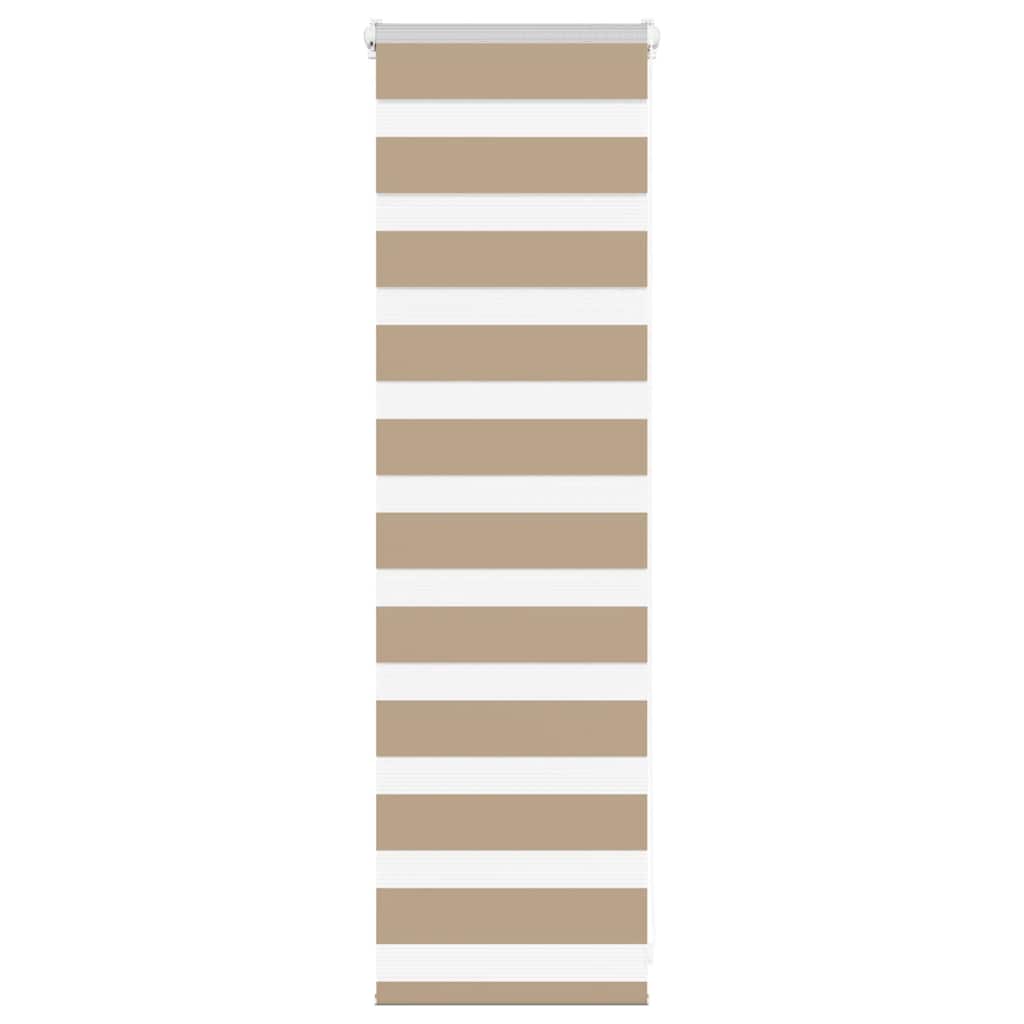 Zebra Blind Sand Brown 40x100 cm Fabric Width 35.9 cm Polyester