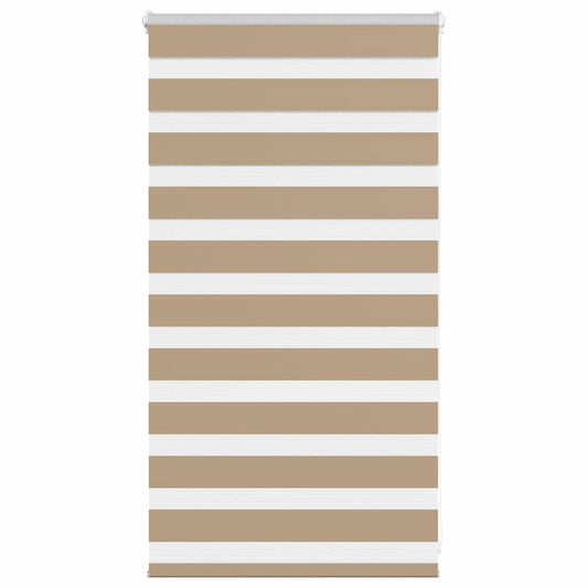 vidaXL Zebra Blind Sand Brown 75x100 cm Fabric Width 70.9 cm Polyester