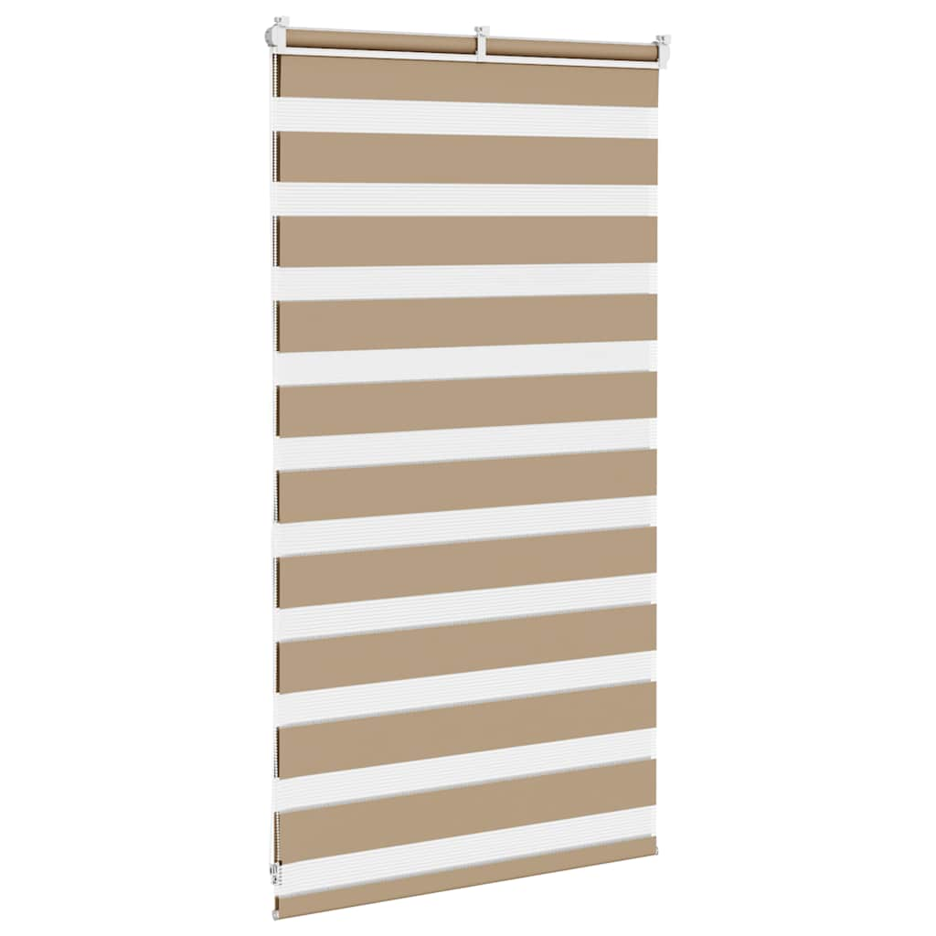 vidaXL Zebra Blind Sand Brown 75x100 cm Fabric Width 70.9 cm Polyester