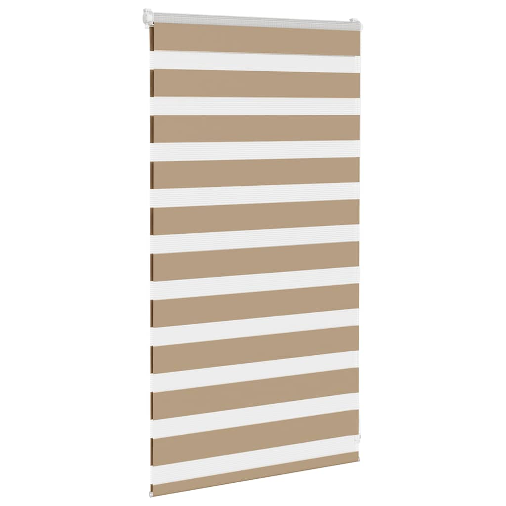 vidaXL Zebra Blind Sand Brown 80x100 cm Fabric Width 75.9 cm Polyester