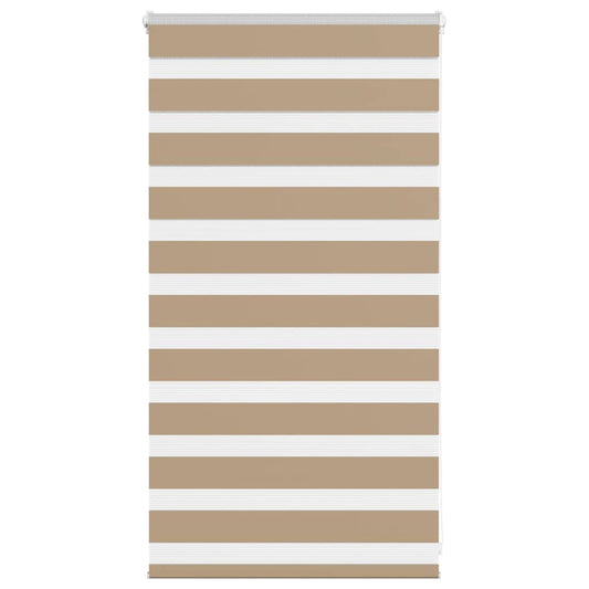 vidaXL Zebra Blind Sand Brown 85x100 cm Fabric Width 80.9 cm Polyester