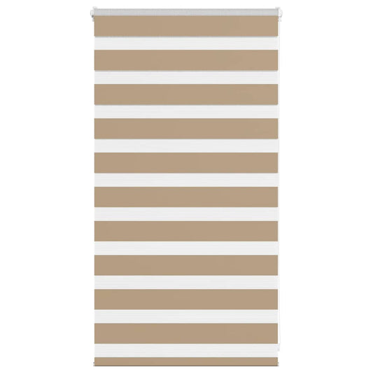 vidaXL Zebra Blind Sand Brown 90x100 cm Fabric Width 85.9 cm Polyester