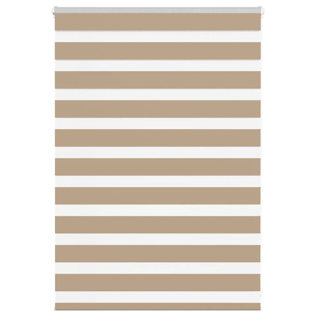 vidaXL Zebra Blind Sand Brown 95x100 cm Fabric Width 90.9 cm Polyester