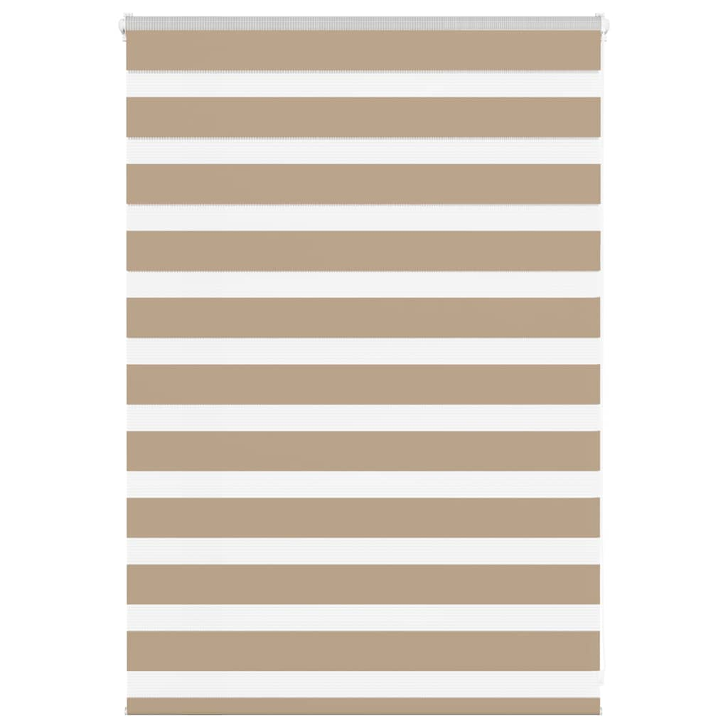 vidaXL Zebra Blind Sand Brown 95x100 cm Fabric Width 90.9 cm Polyester