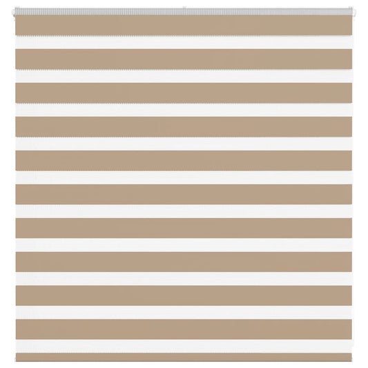 vidaXL Zebra Blind Sand Brown 140x100 cm Fabric Width 135.9 cm Polyester