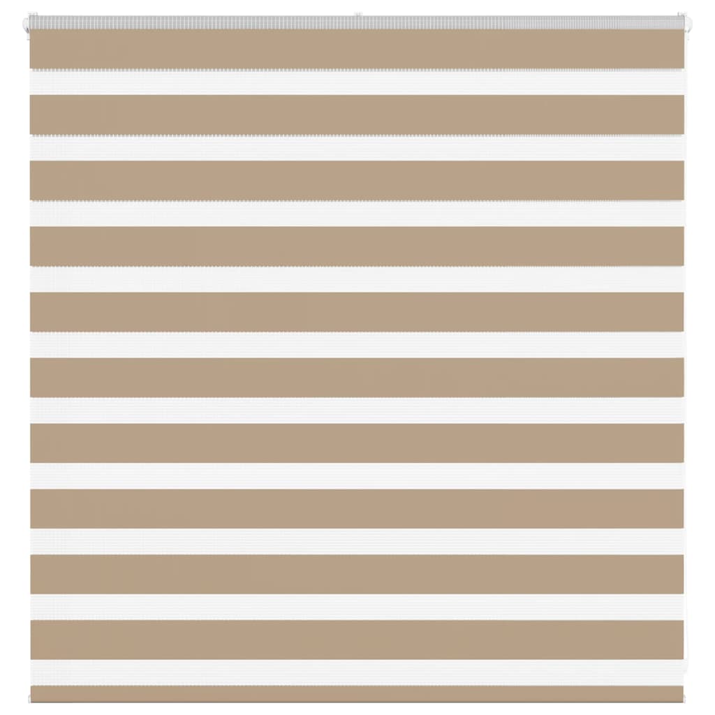 vidaXL Zebra Blind Sand Brown 145x100 cm Fabric Width 140.9 cm Polyester