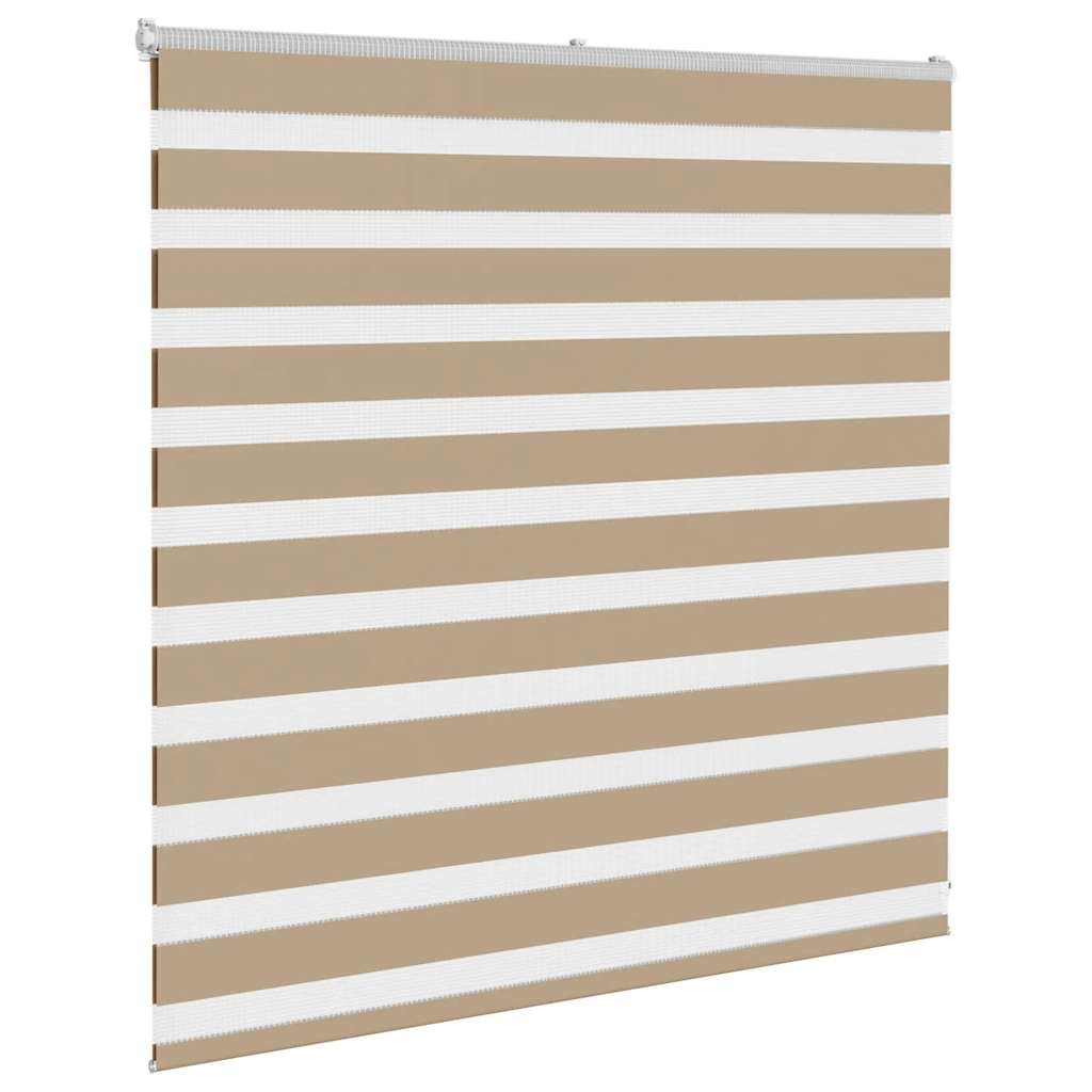 vidaXL Zebra Blind Sand Brown 150x100 cm Fabric Width 145.9 cm Polyester