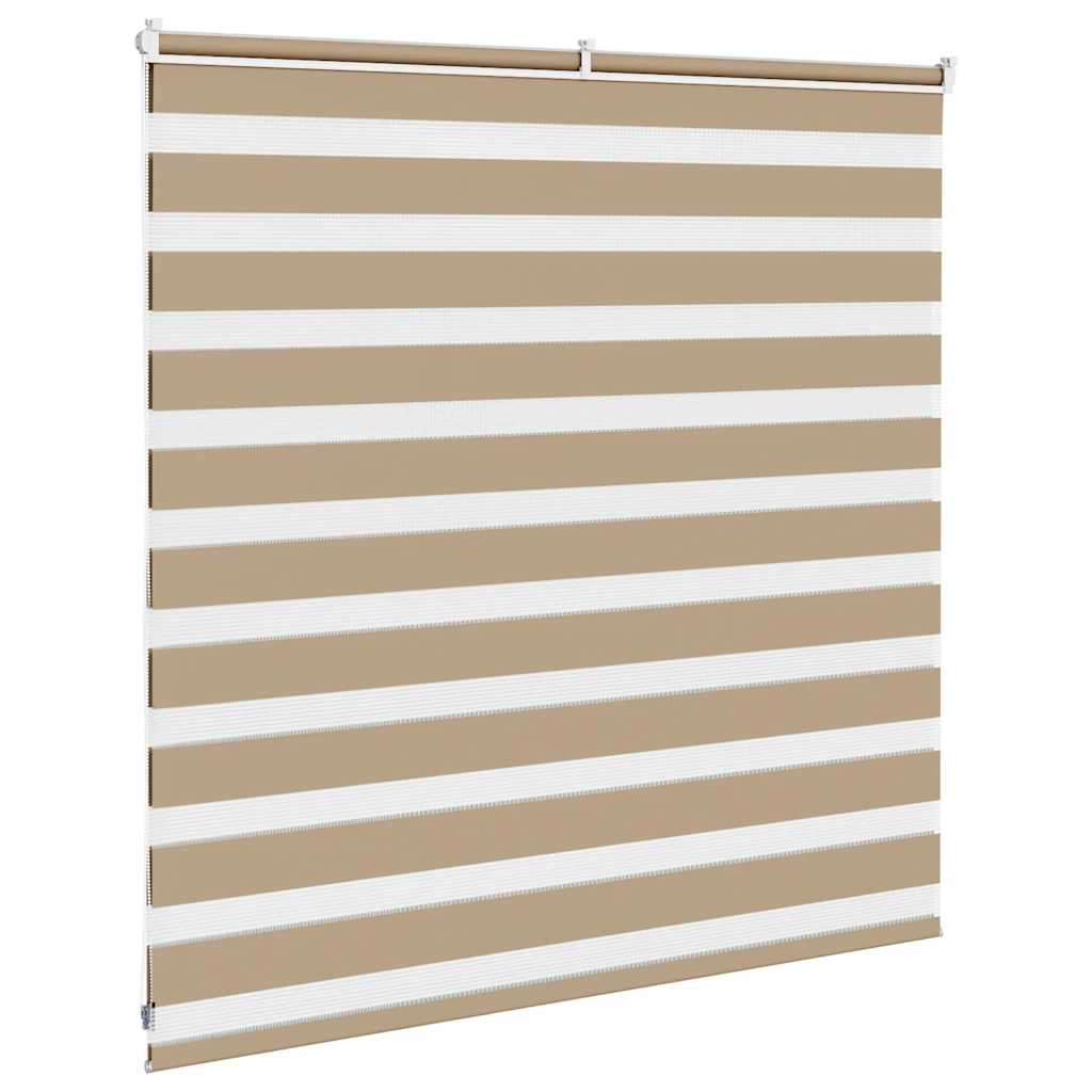 vidaXL Zebra Blind Sand Brown 150x100 cm Fabric Width 145.9 cm Polyester