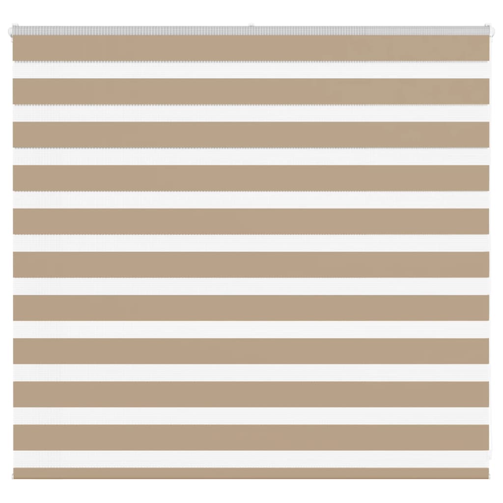 vidaXL Zebra Blind Sand Brown 155x100 cm Fabric Width 150.9 cm Polyester