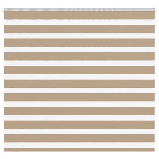 vidaXL Zebra Blind Sand Brown 155x100 cm Fabric Width 150.9 cm Polyester